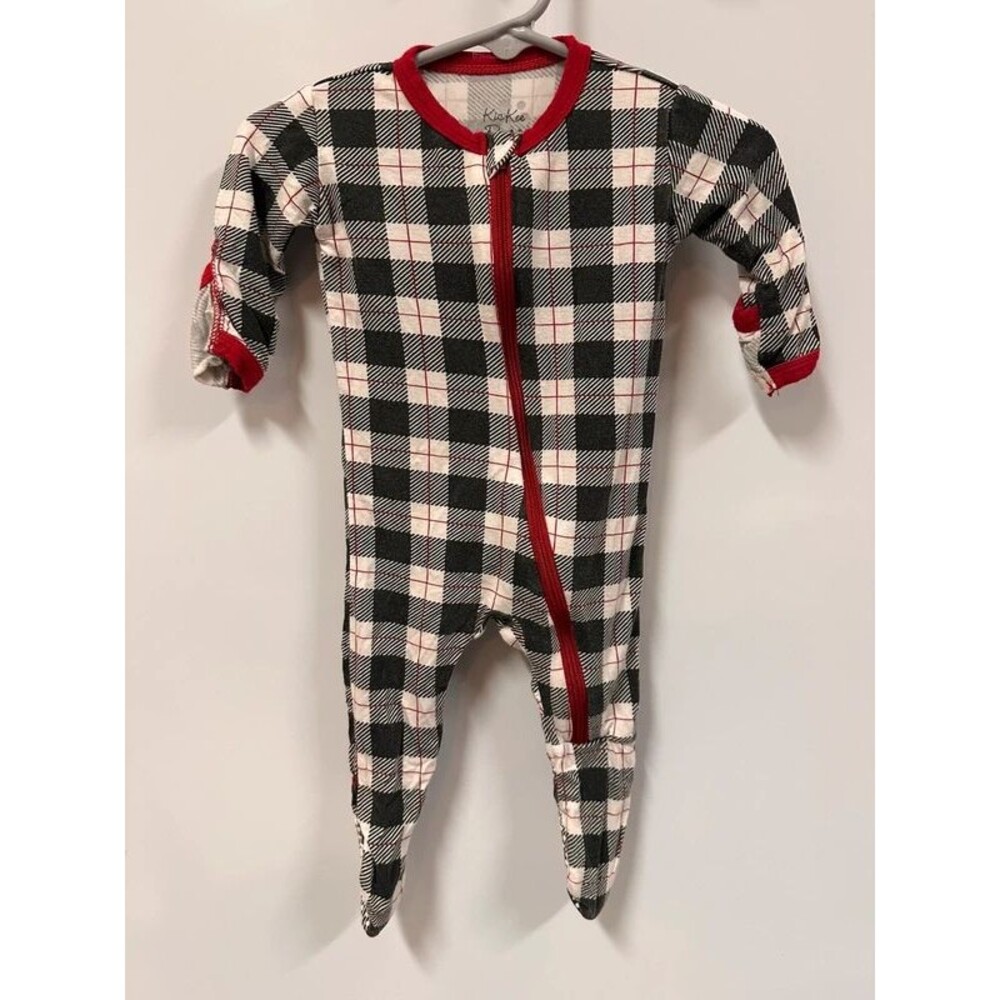 0-3m Kickee Pants bamboo plaid sleeper